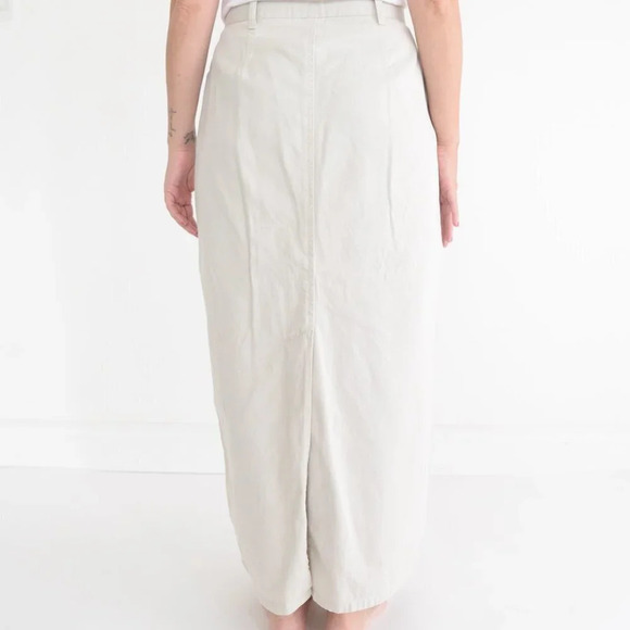 Sonoma Beige 100% Cotton Maxi Skirt Size 12 - Picture 4 of 13